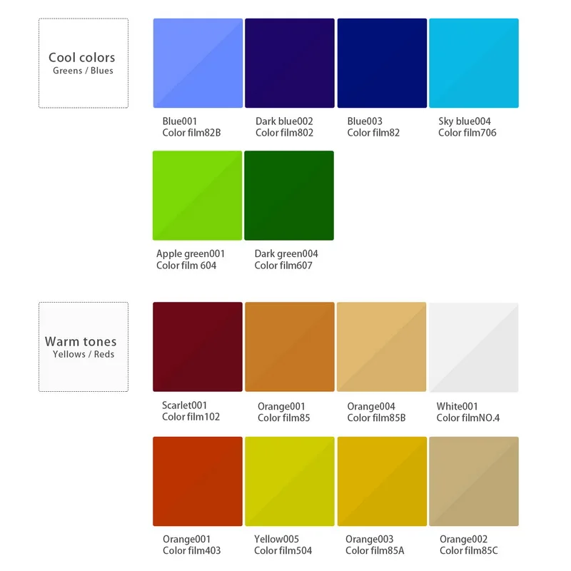 Selens Professional 40*50cm 15.75in*19.69in Paper Gels Color Filter for Stage Lighting Redhead Light Filter Paper Colorful