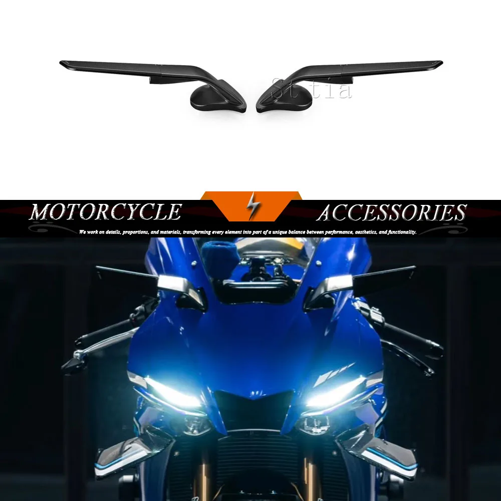 

YZF-R1 Motorcycle Accessories Wind Wing Adjustable Rotating CNC Aluminum Rearview Side Mirrors For Yamaha YZF R1 r1 M 2020-2025