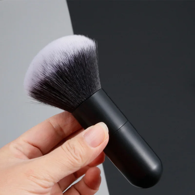 Large Round Handle Powser Brush Black Makeup Brushes Fluffy Soft Professional Powder Foundation Blush Brush Cosmetic Accessories