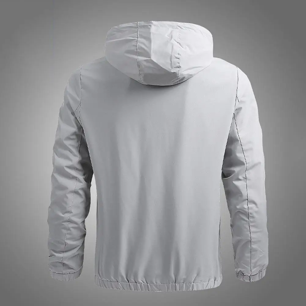 

2025 New Men's Windproof Jacket Zipper Hooded Baseball Jacket Outdoor Sports Casual High Quality Spring and Autumn