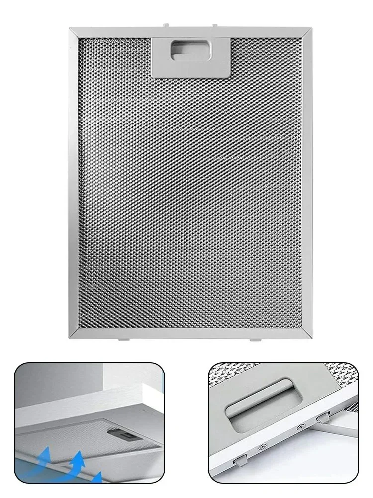Cooker Hood Filters Range Hood Filter Kitchen Extractor Ventilation 230x260x9mm Stainless Steel Filter Mesh