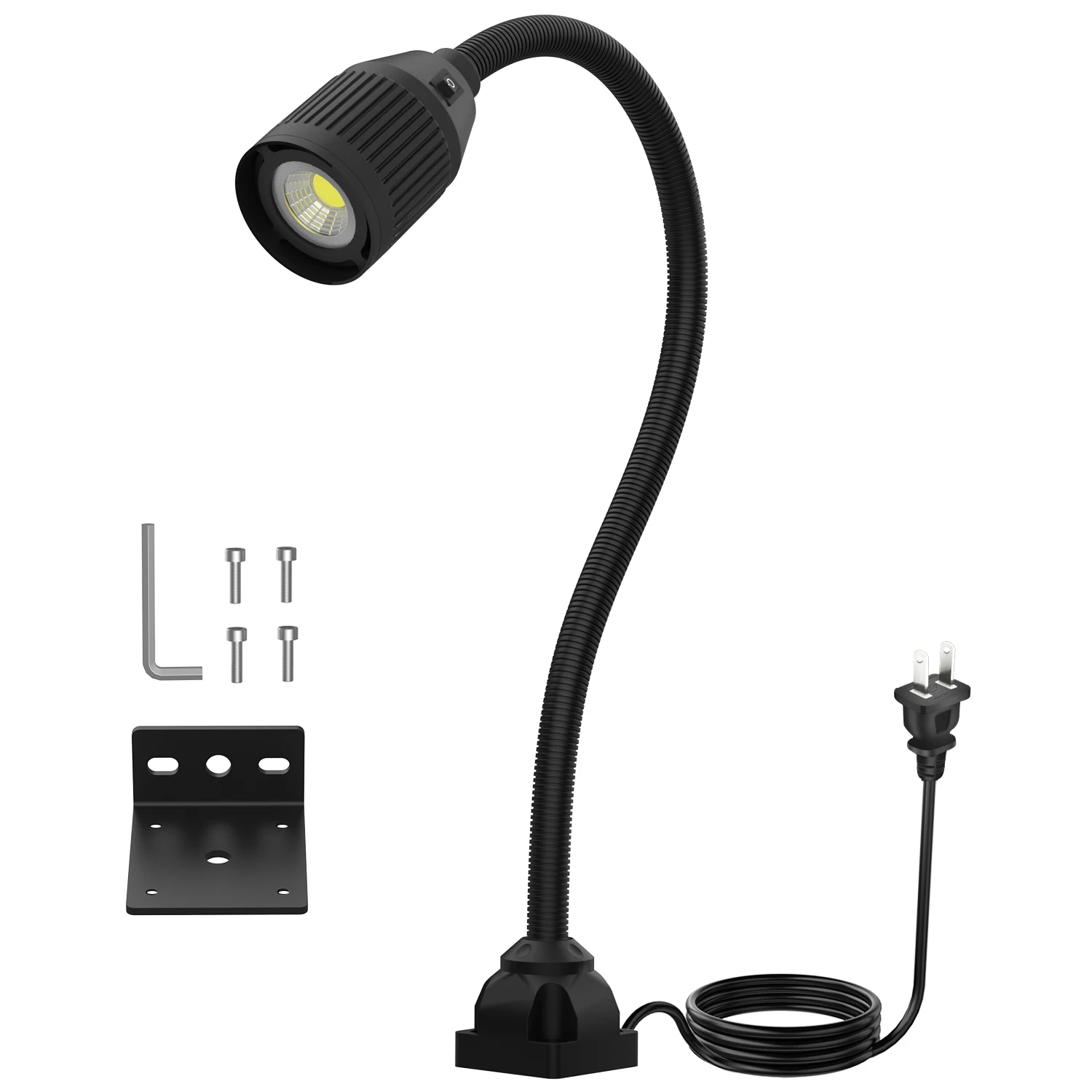 luzes conduzidas da oficina da lampada 3w 110220v 12v36v gooseneck luzes da garagem lampada led para a maquina de costura luzes led luminaria 01