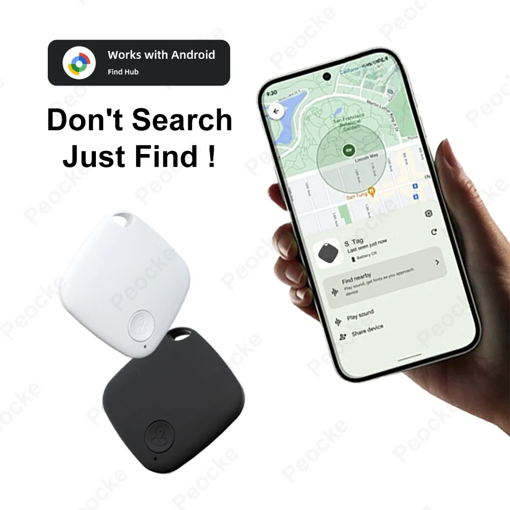 Android スマートタグ GPS トラッカー グローバルロケーター Bluetooth 紛失防止リマインダーデバイス Google Find Hub 荷物車のキー探知機用