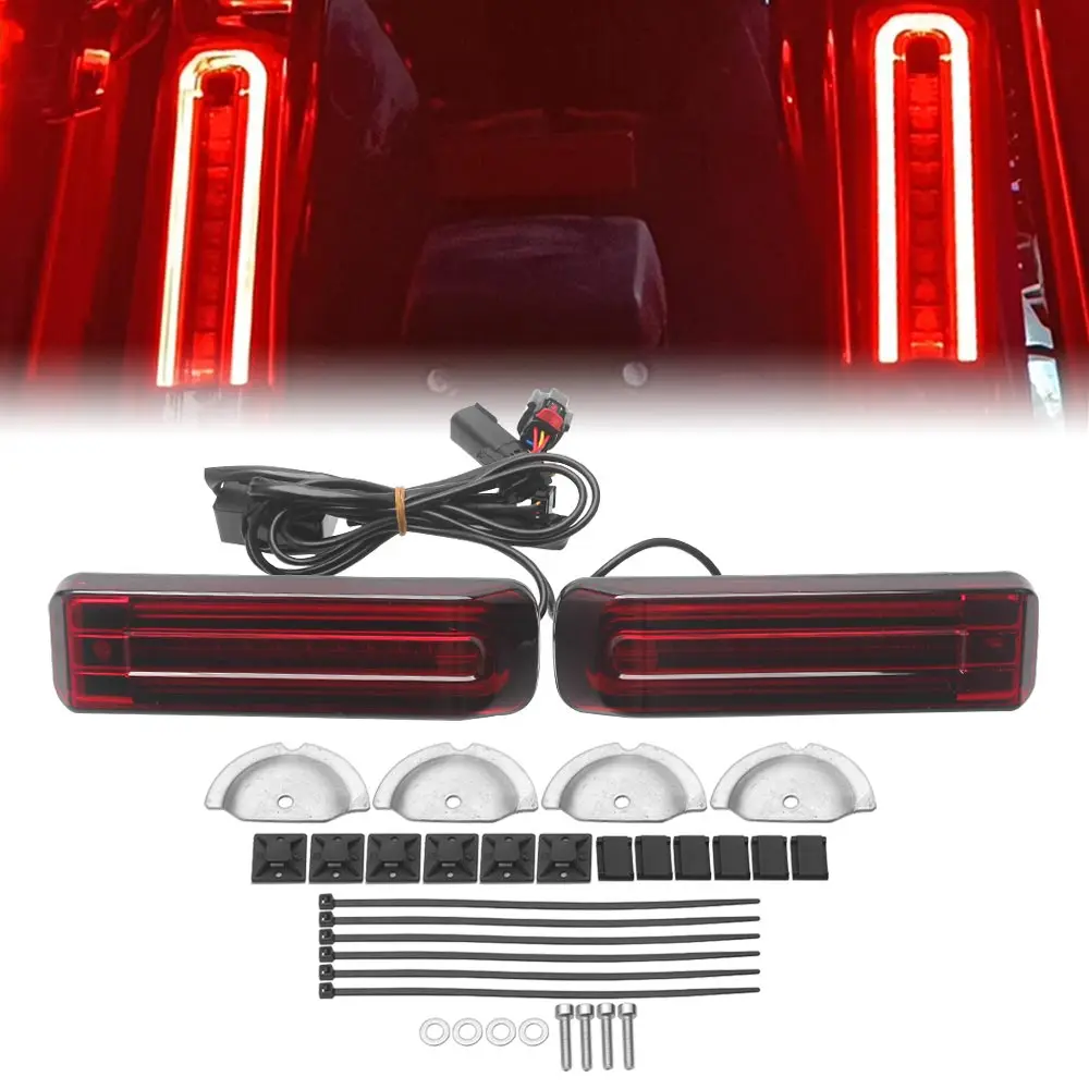 

2Pcs Saddlebag LED Insert Light For Harley Touring Road King Electra Glide Ultra Limited FLHTK FLHR 2014-2025 Motorcycle Red