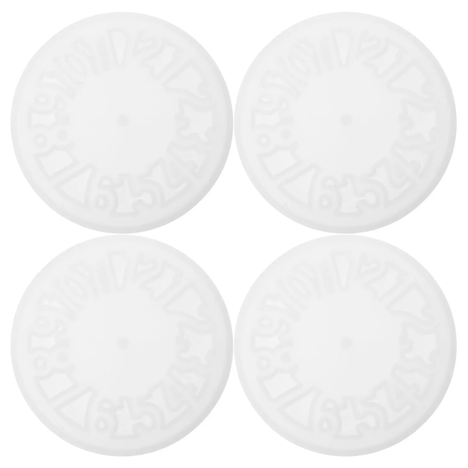 4Pcs Hollow Clock Mold Resin Set Large Round Silicone Mold Clear Number Outlines DIY Epoxy Wall Clock Casting Craft Mould