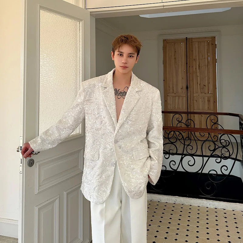 

Весна 2025: Модный бархатный повседневный костюм с пайетками для молодежи, для выступлений на сцене, трендовый