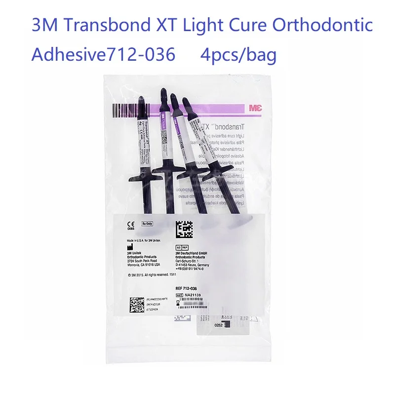 لاصق تقويم الأسنان 3m Transbond XT 712-036 الترابط تقويم الأسنان 3MTransbond XT ضوء علاج لاصق التمهيدي 712-035