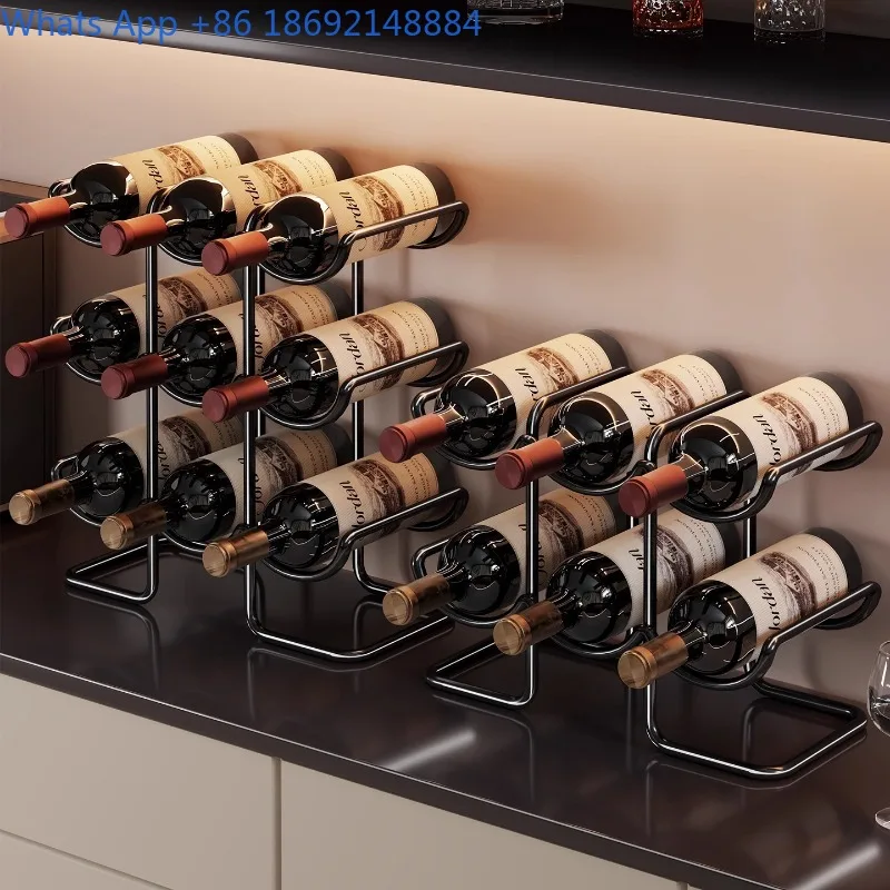 Storage Wine Rack Ornament Light Luxury High-end Inverted Wine Glass Rack Slanted Wine Bottle Storage