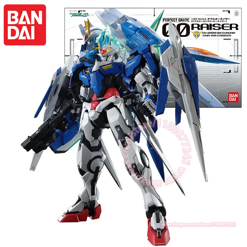 

BANDAI 00 RAISER GUNDAM PG 1/60, детская игрушка, сборная модель, модная фигурка, фигурки, украшение для рабочего стола, периферийные устройства, подарок