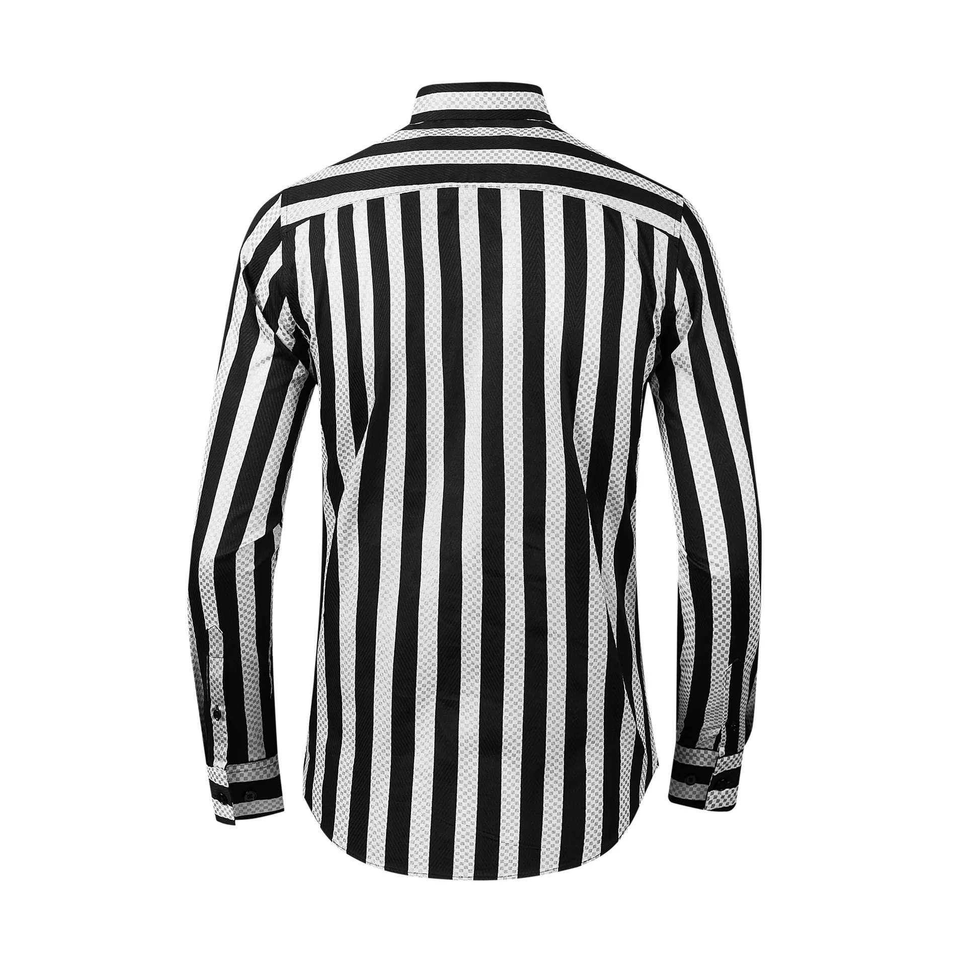 Brand Striped Long Sleeved Shirt for Men Slim Fit Casual Business Dress Shirts Fashion Banquet Party Streetwear Camisa Masculina