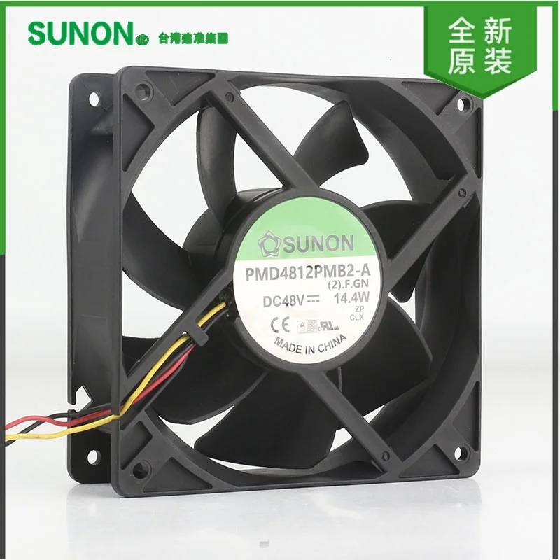 Cooling fan Sunon 5V 12V 24V DC 48V 14.4W 12038 120X120X38MM 12CM cooling fan Large air capacity PMD4812PMB2-A 2.F.GN
