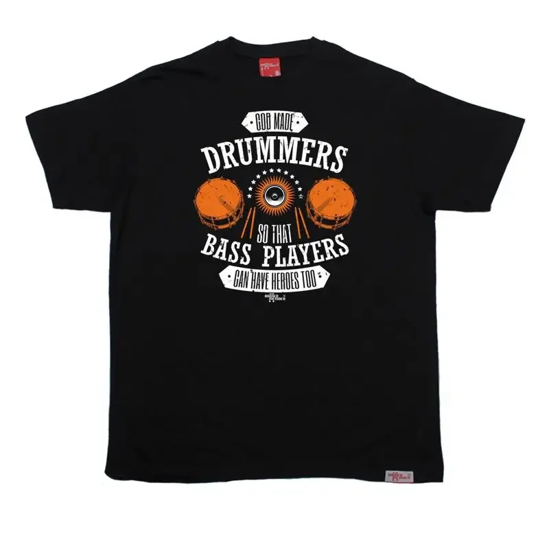 Dios hizo bateristas tan bajistas tienen héroes camiseta tambor cumpleaños regalo de moda