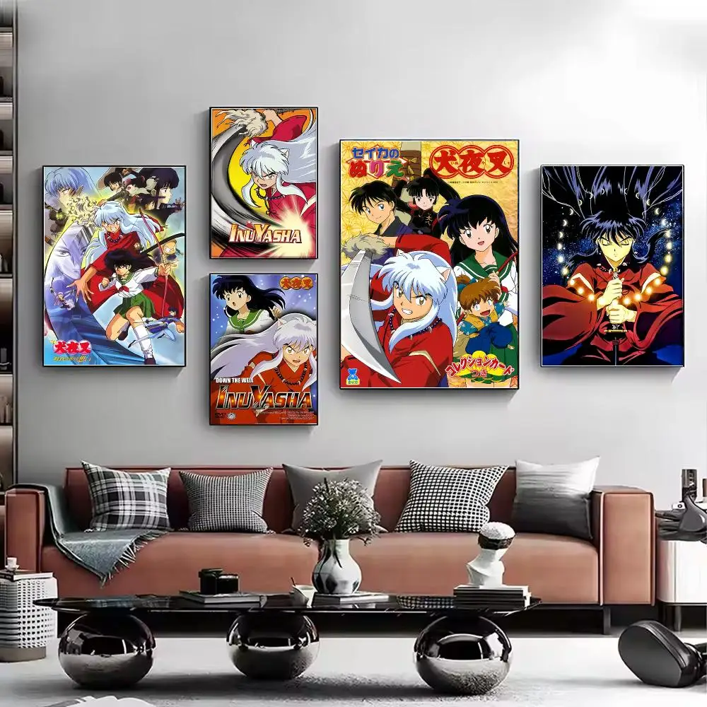 Anime I-Inuyasha Painting Calligraphy Stylish Canvas Poster Wall Art for Living Room Bedroom Cafe Office Home Decor Gift