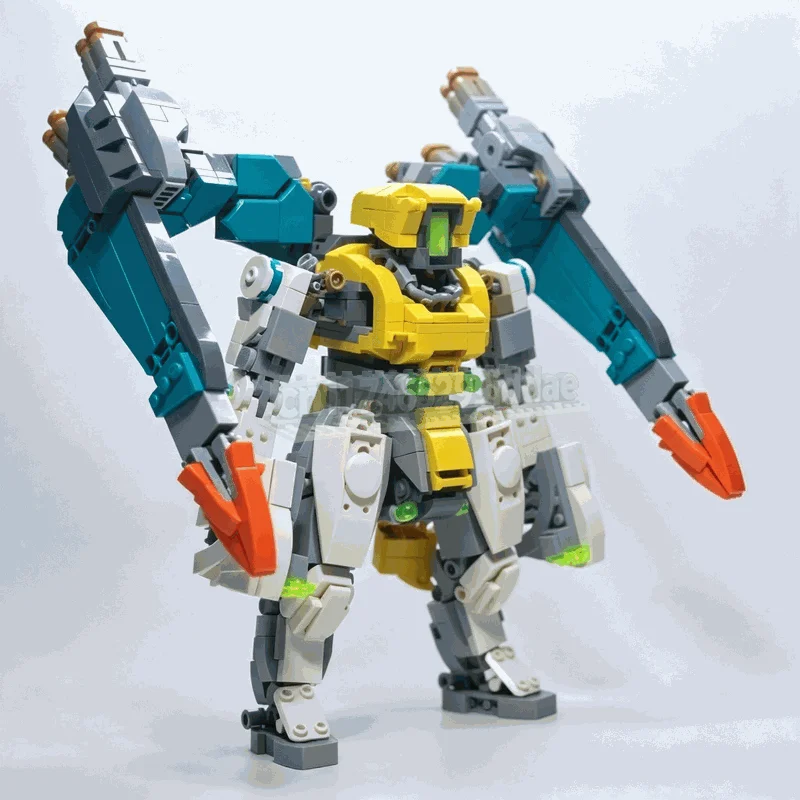 1003Parts Utility Mech Robot MOC Model Custom Puzzle Sci Fi Vehicle Building Blocks DIY Assembly Creative Educational Toy Gift