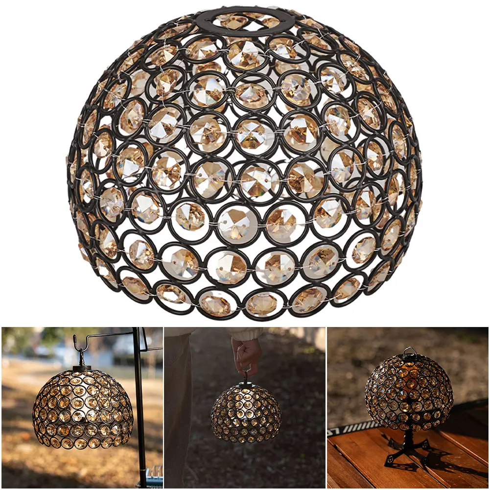 

Crystal Lampshade Round Hollow Lampshade Atmosphere Lampshade Outdoor Camping Lantern Shade for GZ Camping Light