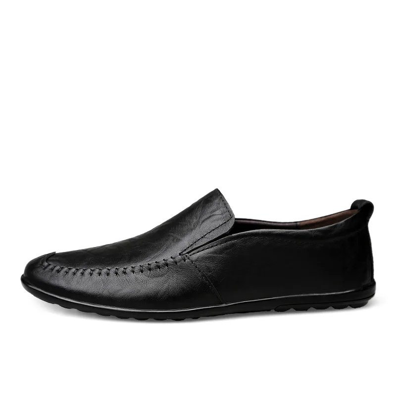 Men Leather Casual Footwear For Man Transparent Sole Flats Shoes Comfortable Men Shoes Driving Shoe