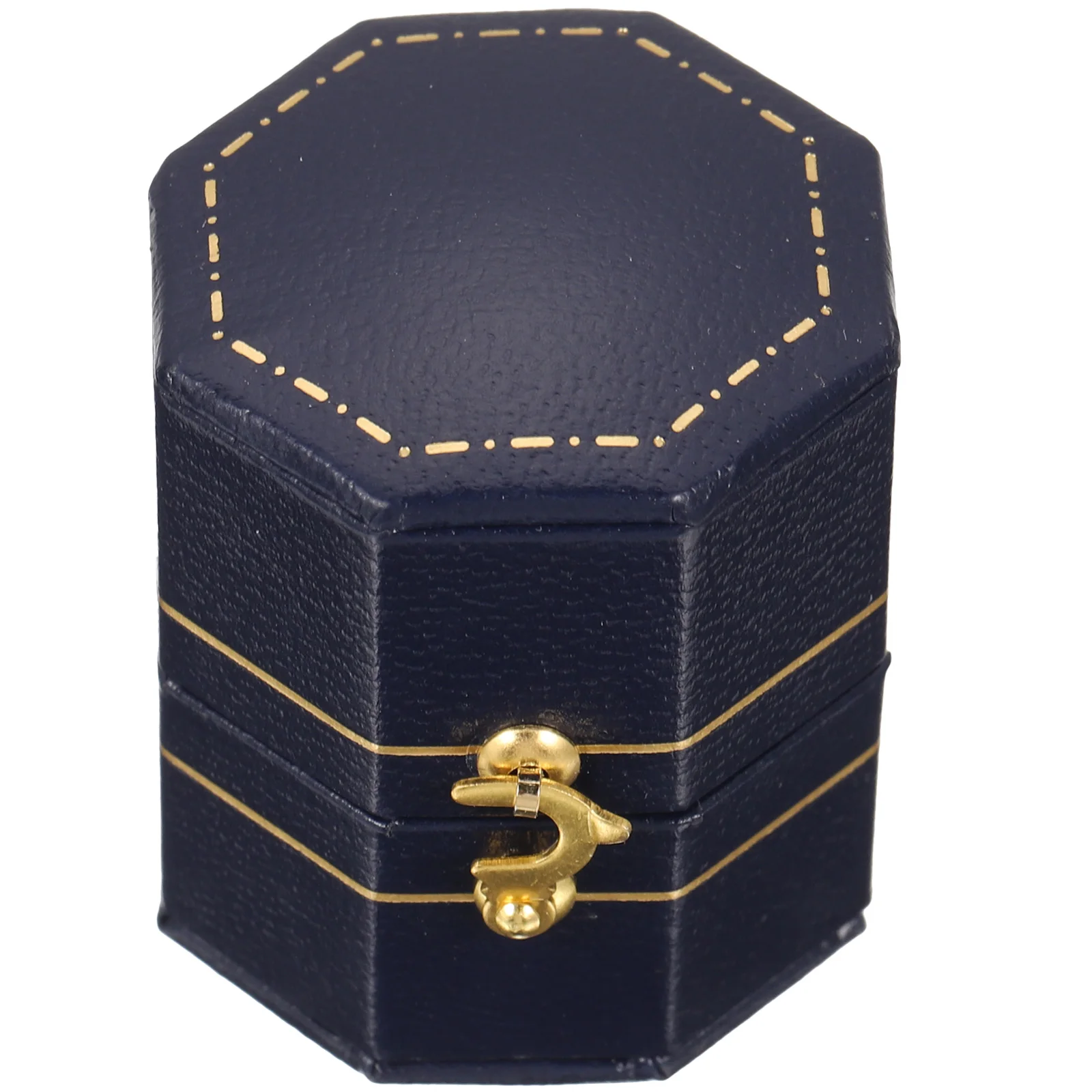 

Premium Delicate Octagonal Ring Box Travel Portable Storage Case Vintage Style Organizer Engagement Ring Boxes