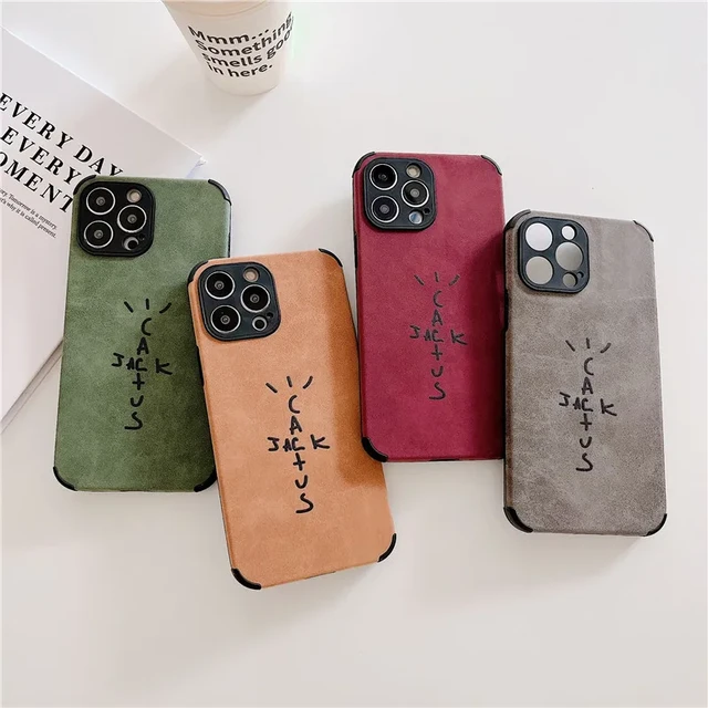 Luxury suede Travis scot leather Silicone Phone Case for iPhone 16 15 14 13  12 11 14 Pro Max 7 8 Plus SE XS XR Soft Cover - AliExpress