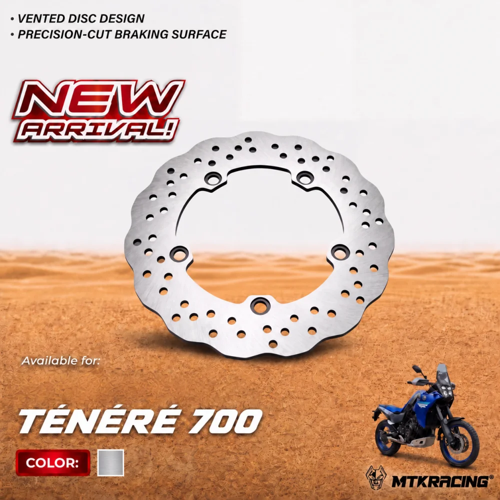 FOR Yamaha Ténéré 700 Tenere 700 XTZ700 2019-2024 Motorcycle Rear Brake Disc Floating Rotor High Performance Replacement Parts