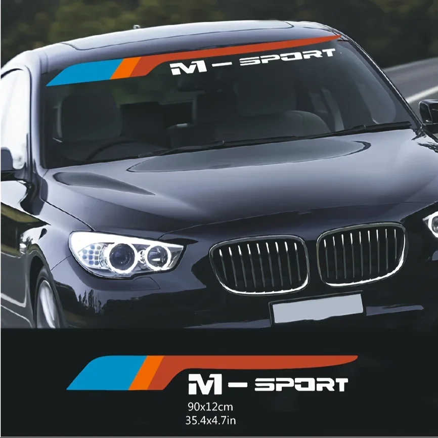 

1 шт. гоночная наклейка «M-Sport» для автомобиля, мотоцикла, спортивная полосатая наклейка, внешний персонализированный аксессуар для автомото