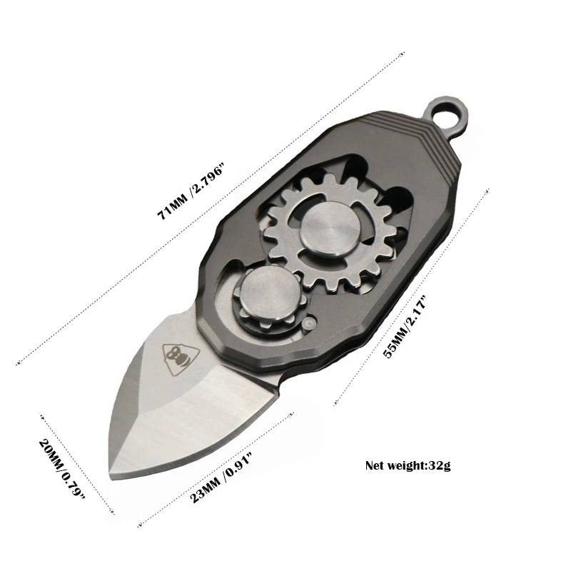 Creative Multi-function Miniatures Gear Shaped Knife Stainless Steel 8CR13MOV Portable Mini Folding Knifves Travel Small Tool