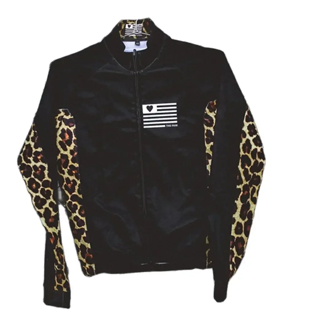 

Love The Pain Winter Cycling Blue/white Long Sleeve Thermal Fleece Warm Jerseys Men Windbreaker Chaqueta Ciclismo Hombre Tops