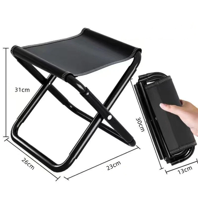 Portable Multifunctional Outdoor Picnic Camping Folding Chair Ultra Light Fishing Stool Travel Stool Fishing Accessories