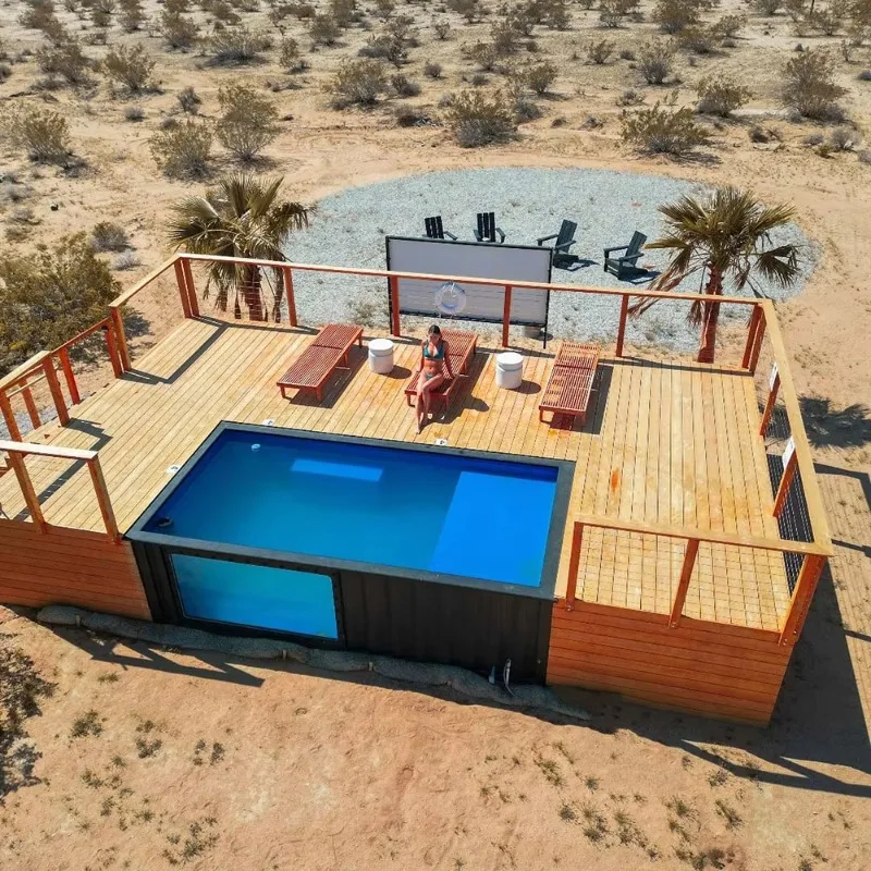 Prefabricated Above‑Ground Container Pool Anti‑Corrosion Outer Shell Modular Water Unit Adapt Humid Coastal And Rainy Outdoor