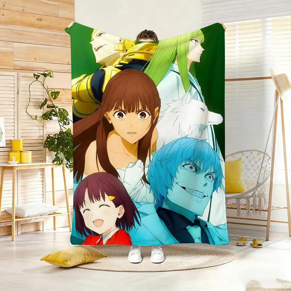 Dark Fantasy  Anime F-Fatestrange FakeS Throw Lightweight  Flannel Blanket Soft Skin-friendly for Summer Cooling