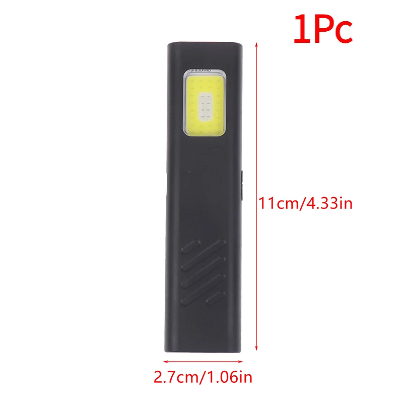 Portable Aluminum Alloy COB LED Flashlight With Magnetic Tail USB Charging And Clip For Outdoor Emergency Edc Work Light Hiking‘