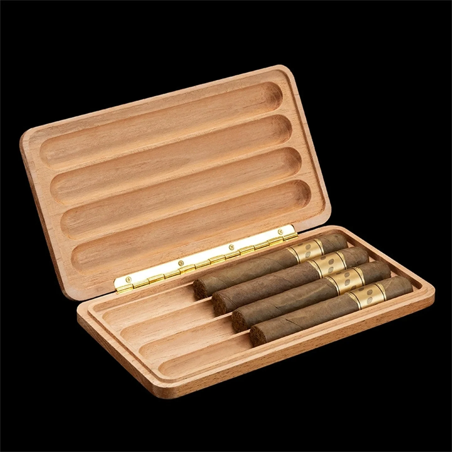 Solid Cedar Wood Cigar Mellow Box Portable Lightweight Cigar Humidor Gift Box For Gentleman