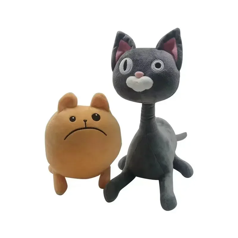 Brinquedos de pelúcia para macarrão e bolo para crianças, bonecas macias fofas, anime gato e cachorro, decoração de casa, presente de aniversário,