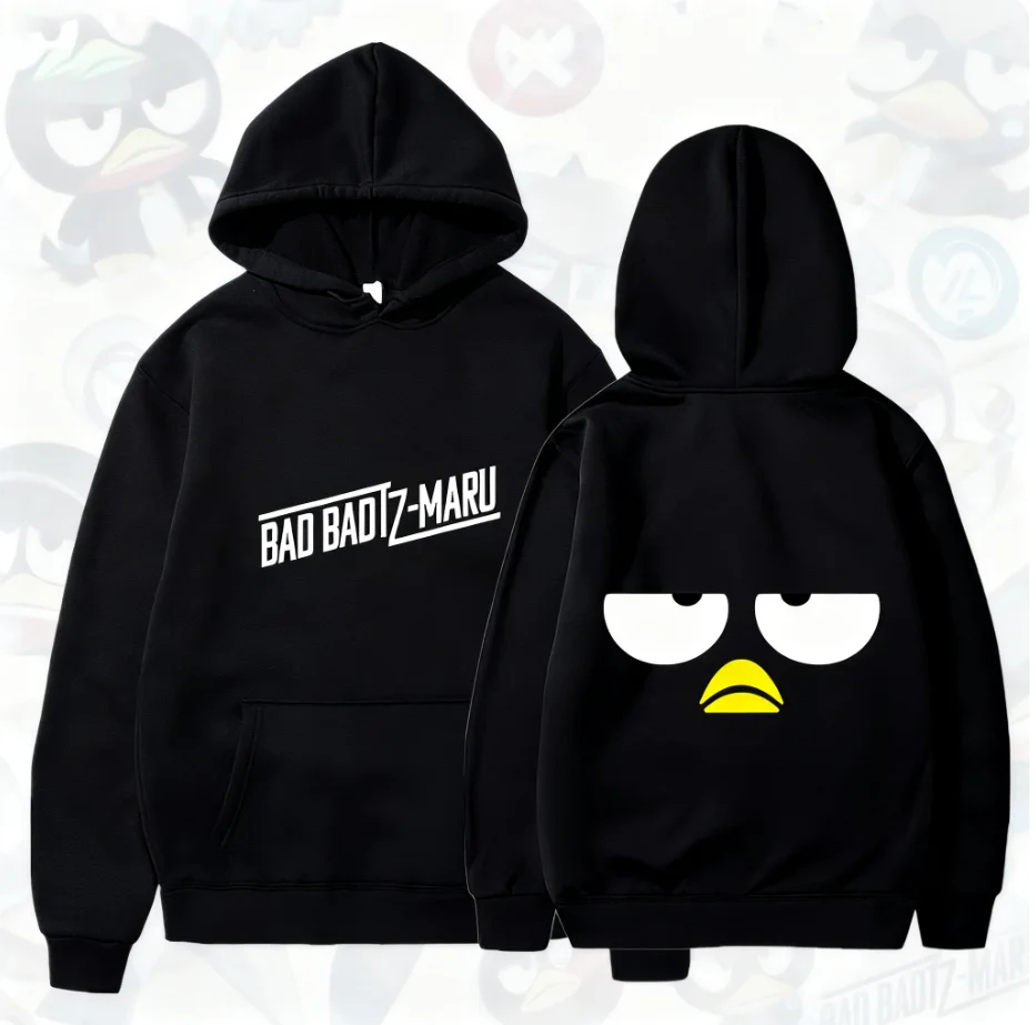 

Bad Badtz Maru New Hoodies Men Women Autumn Winter Hooded Pullover Sweatershirt Boys Girls Student Hip Hop Hoddie Sweatshirts