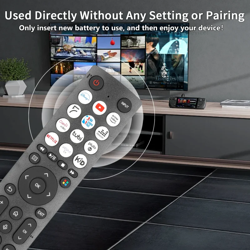ERF2D36H For Hisense IR Remote Control Replacement With NETFLIX PrimeVideo Buttons, For Hisense Smart TV 50A53FUV 55A51HUV