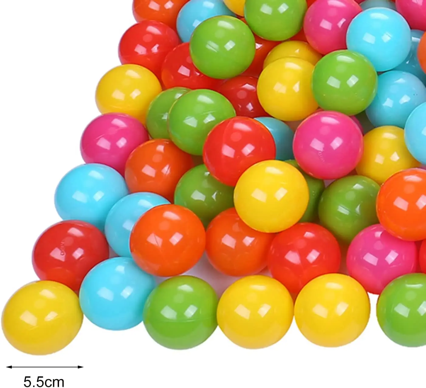 100 Stück Ozean-Babybälle – umweltfreundliche, farbenfrohe Bälle mit hoher Dichte für Wasserbecken und Spielbereiche für Kinder