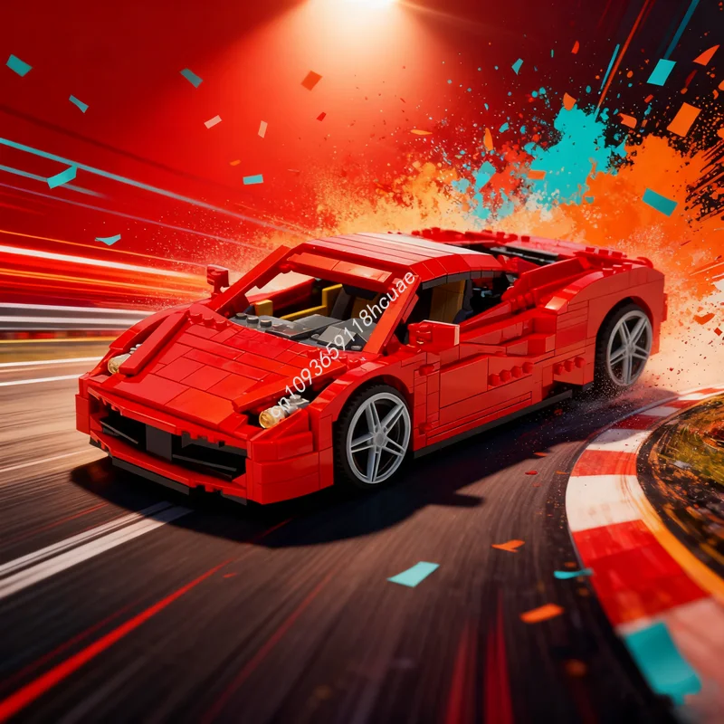 

960pcs MOC Ferrariesd Italia Carsed Model Building Blocks Construction Idea Christmas Gifts Education Toy Brick Kids Birthday