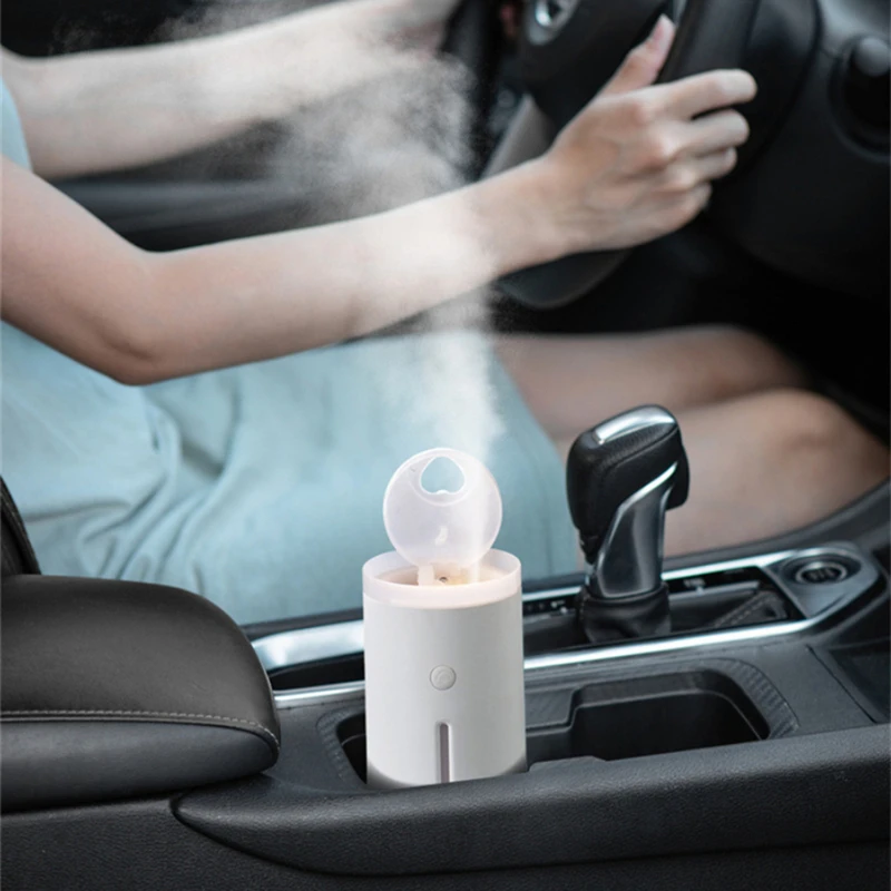 Smoke Ring Air Humidifier USB Ultrasonic  Maker 360ML Small Household Office Heavy Fog Sprayer Car Purifier with Night Light