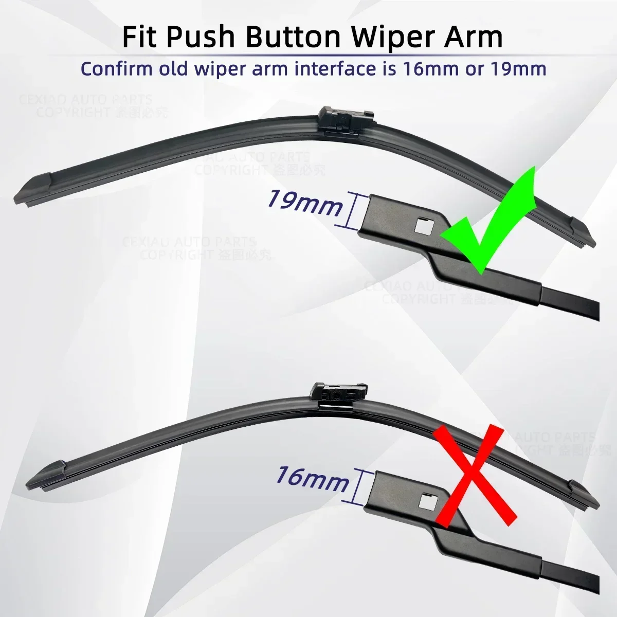 For Ford Everest MK3 2015-2016 Front Wiper Blades Boneless Frameless Rubber Cleaning