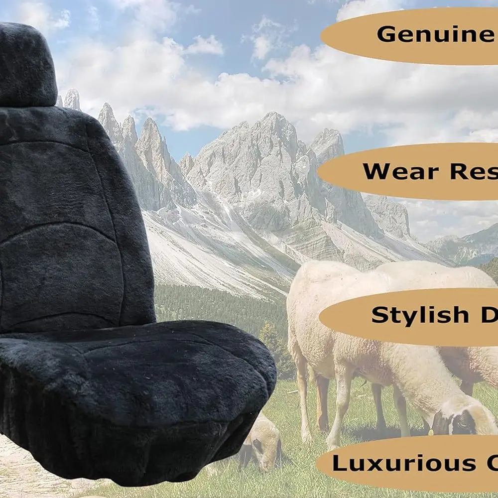 Housse de siège en peau de mouton véritable housse de siège en peau d'agneau housse de siège de voiture d'hiver laine d'agneau peau de mouton floue peau de mouton accessoires de voiture Fro