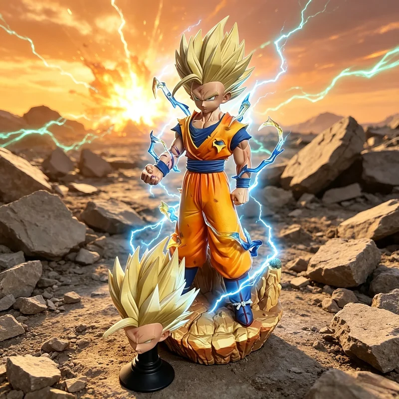 28cm Dragon Ball Super Saiyajin 2 Gohan Kampfkunst-Uniform Figur PVC Sammlerstück Statue Anime Spielzeug Geschenk Desktop-Modell Ornament