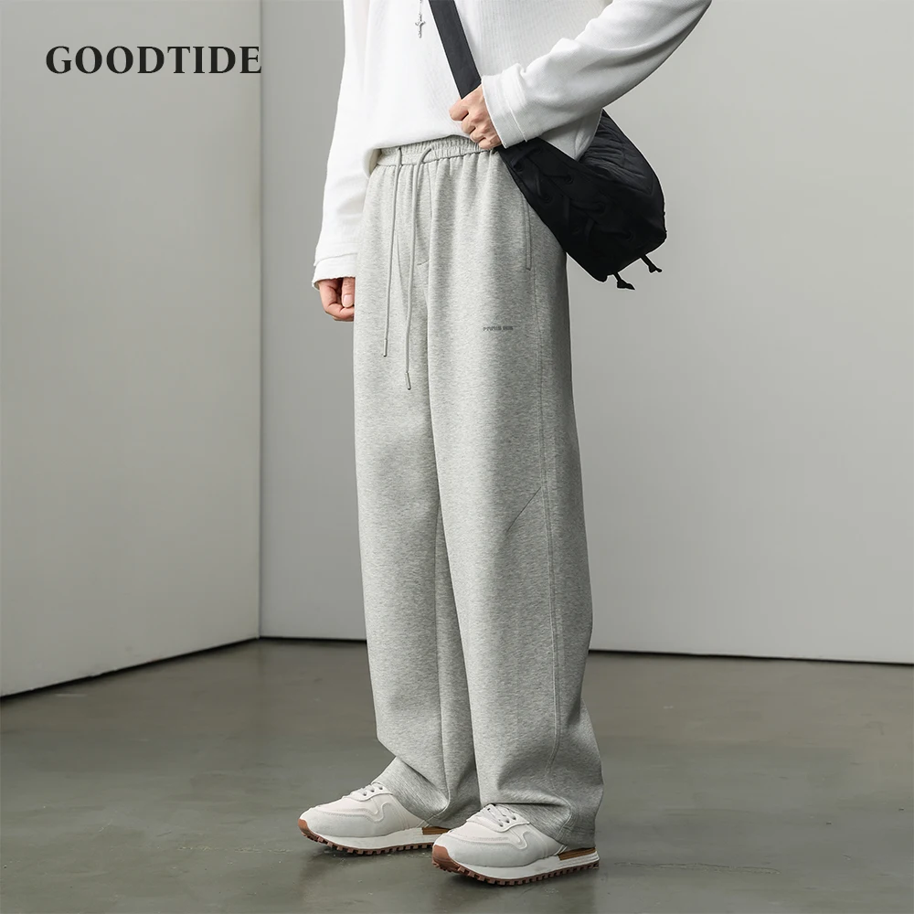 

Fashion Men's Letter Embroidered Casual Pants 2025 New Autumn Solid Color Loose Straight Simple Versatile Sports Pants