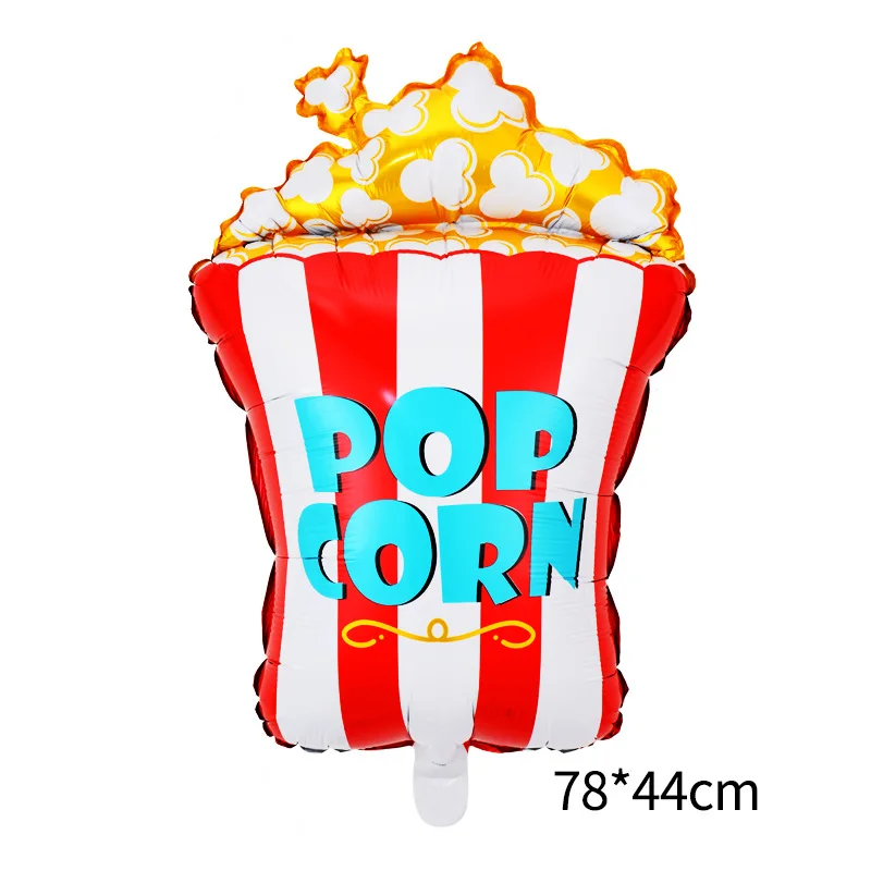 Colored Candy Birthday Party Children\'s Day Decorative Products Chocolate Donut Burger Popcorn Aluminum Balloon