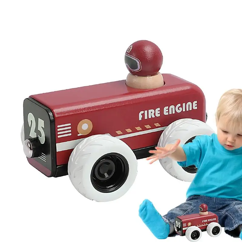 

Wood Pull Back Cars Pull Back Toys Ambulance Toy Vehicles For Girls Friction Powered Small Fire Truck Early Educational Toys