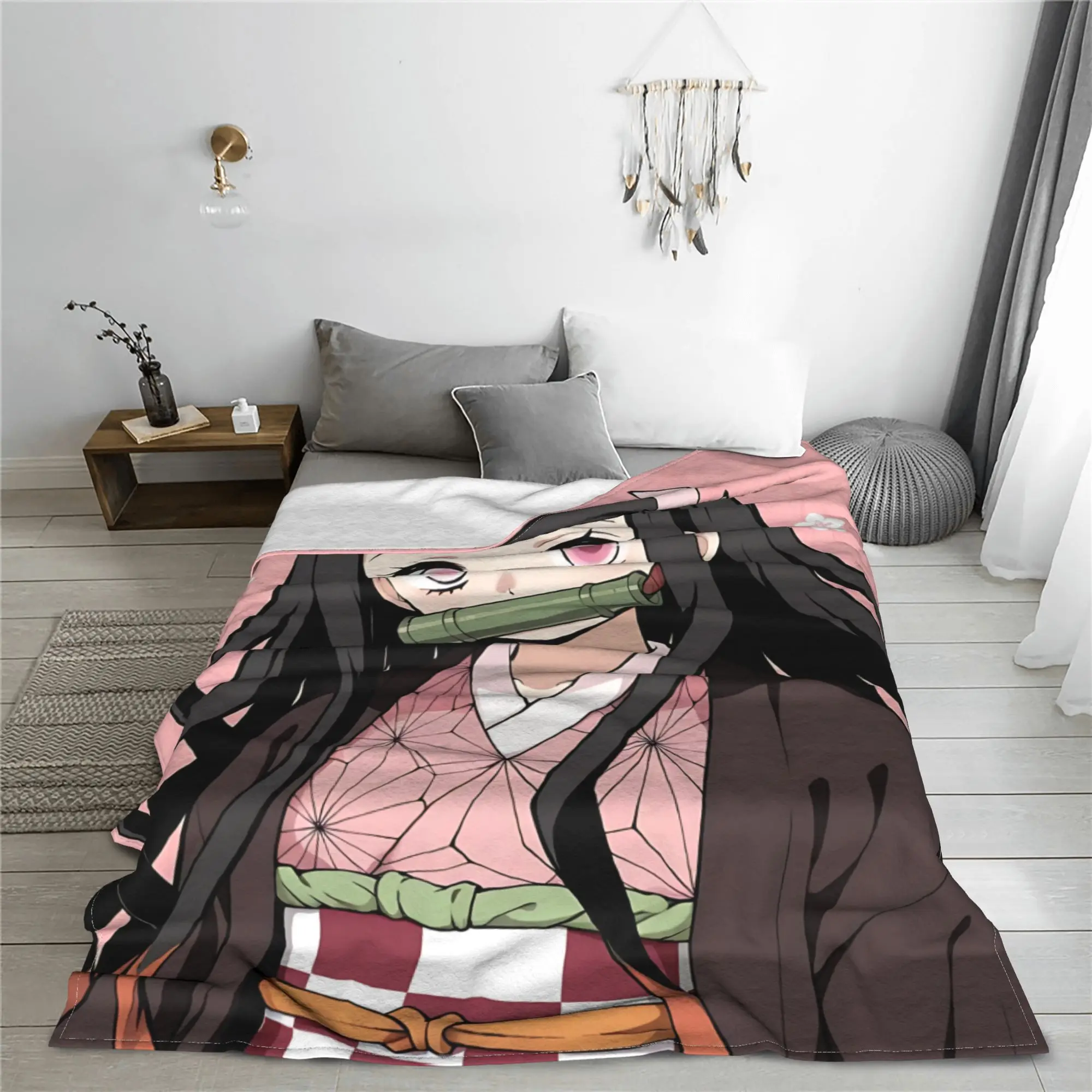 1PC Demon Slayers  Blanket Super Cosy Plush Home Living Room Sofa
