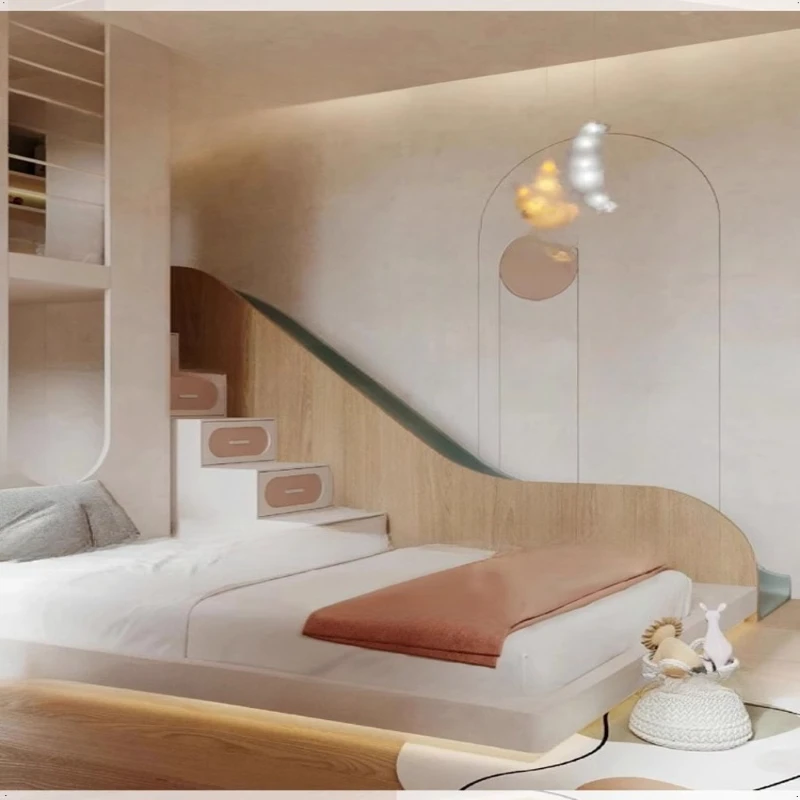 إصدار أطفال فاخر وخفيف الوزن، بيت ألعاب داخلي، سرير منزلق، بطابقين