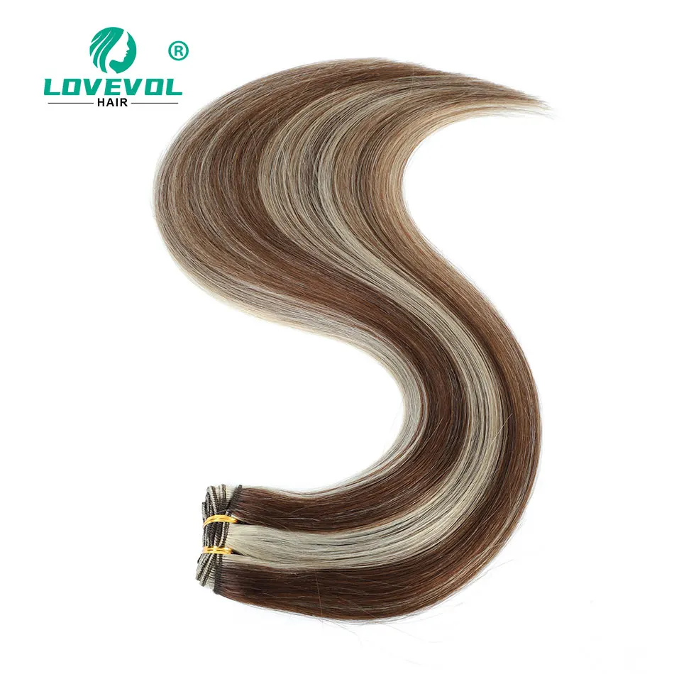 

Remy Human Hair Weft Extensions 100% Human Hair Weave in Double Wefted Bundles Sew in Weft Silky Straight Natural Hair 100G