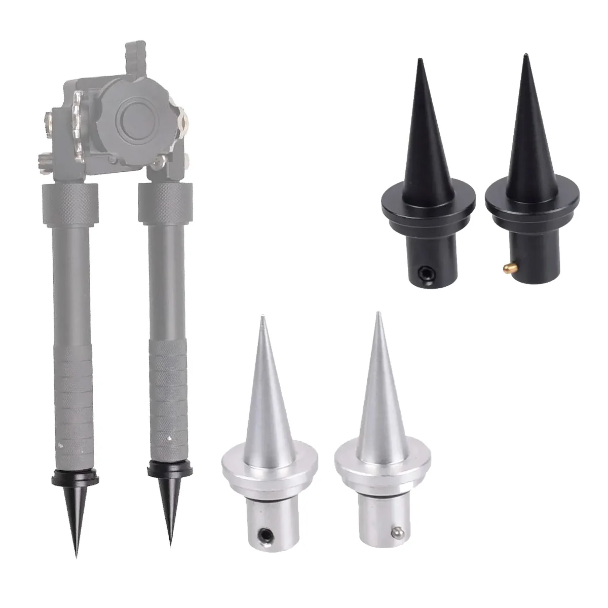 Tactical Hunting Bipod Spikes Feet Rif*e Quick Install Release Replacement Quick Detach Lever Gun Holder Adapter Accessories