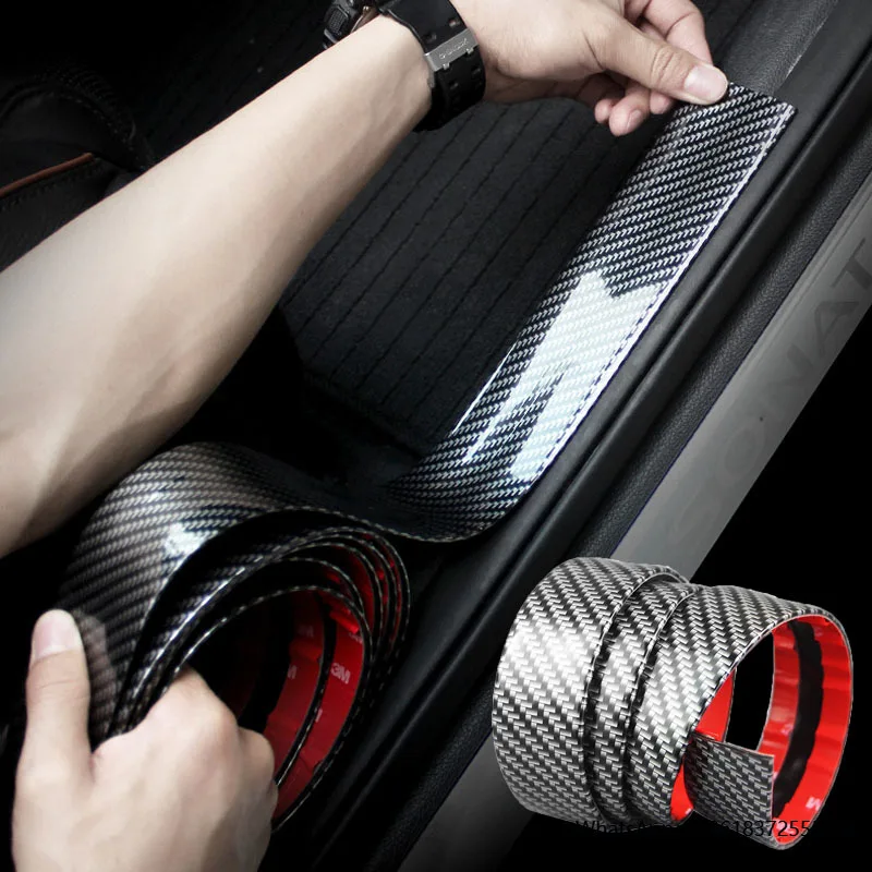 

da200 Pcs/1 Unit Car Side Sticker General Door Sill Trim Strip Trunk Anti-collision Strip Size: 5CM X 1M