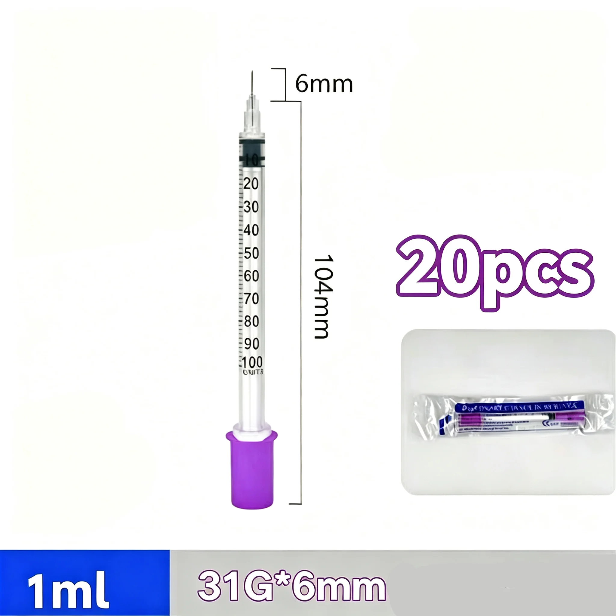 Variant: 1ml 31G 6mm 20pcs