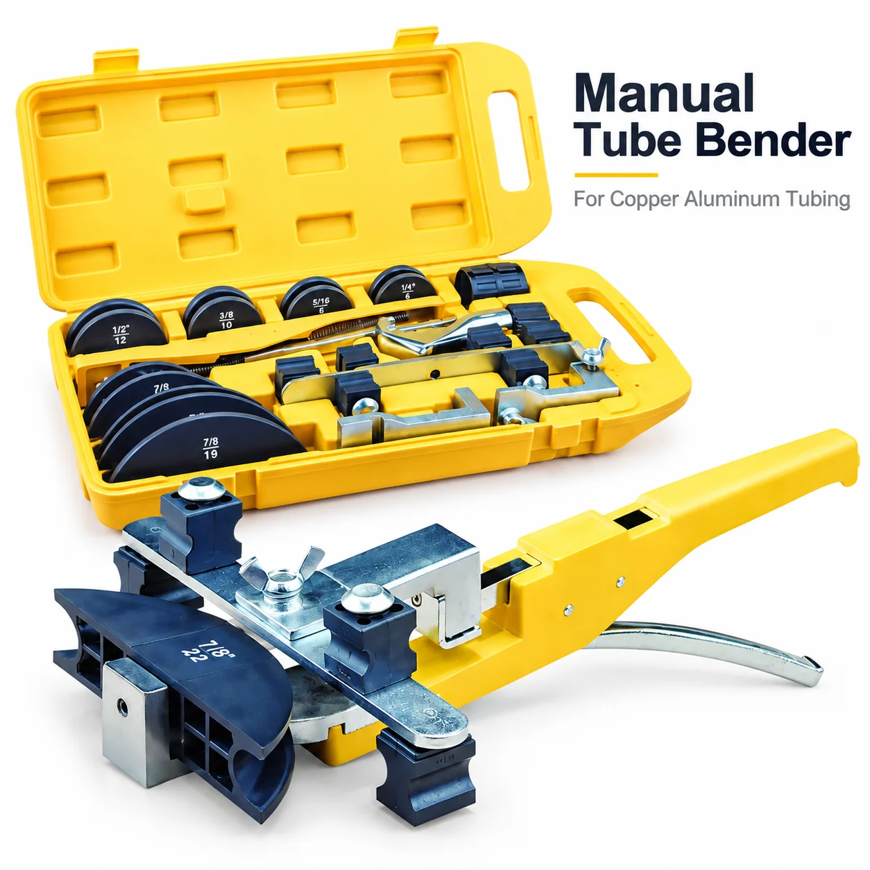 AOLIVIYA HHW 22A Manual Tube Bender Pipe Bending Tool 6 To 22mm Copper Aluminum Tubing 90 Degree HVAC Plumbing Reverse Bend